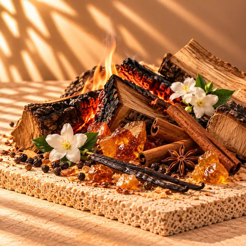 Crackling Log Fire fragrance card