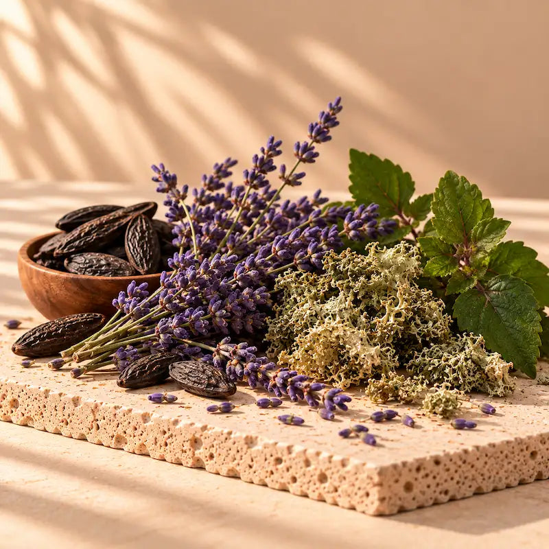 Lavender & Patchouli fragrance card