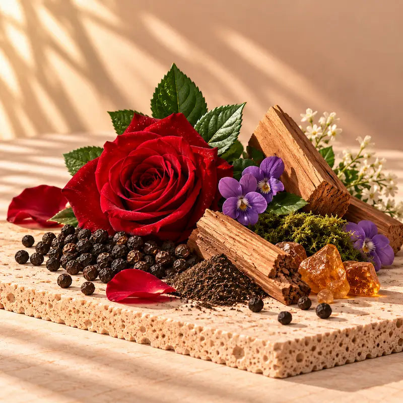 Sandalwood & Black Pepper fragrance card